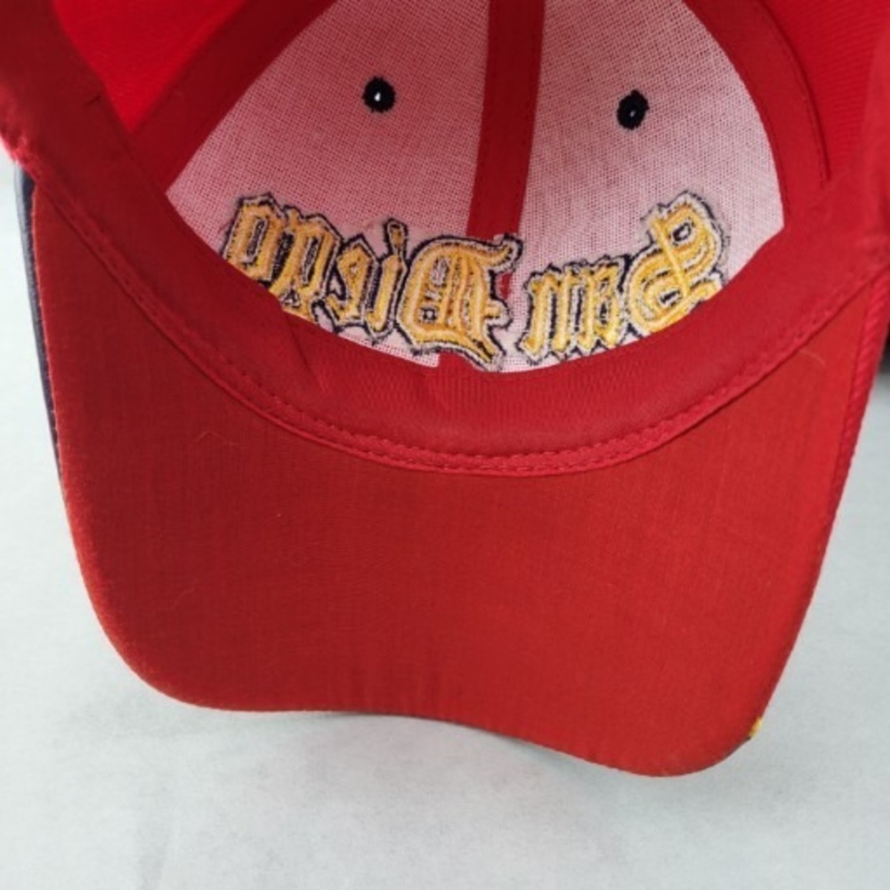 San Diego SD California Hat Strap Back Red Gold Cap Best Vina - Picture 10 of 14